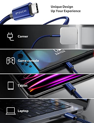 Stouchi 6.6 FT USB-C Extension Cable – Type C 3.1 Male to Female, Ultra-Fast Charging & Data Transfer for PSVR2, Galaxy S23, i Pad Mini/Pro, Mac Book Air M1/M2, and Mag Safe – Enhanced Connectivity & Durability for Gaming and Streaming