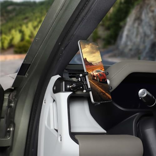 Phone Holder Compatible with Land Rover Defender 90 110 130 2020-2023, 360° Adjustable Dash Left Side Phone Mount Holder for All Smartphones (Style B) – Enhanced Compatibility and Speed