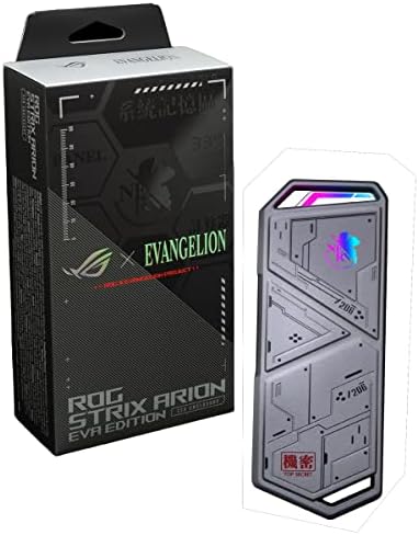 ROG Strix Arion M.2 NVMe SSD Enclosure: High-Speed USB 3.2 Gen 2 Type-C with Aura Sync RGB Lighting, Tool-Free Installation & Enhanced Compatibility for PCIe SSDs 2280/2260/2242/2230 – Ideal for Gamers and Content Creators