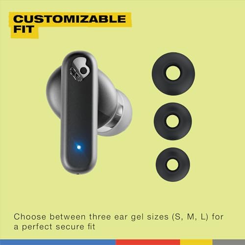Skullcandy Smokin’ Buds Wireless Earbuds – Premium Bluetooth Headphones with Enhanced Noise Isolation, 20-Hour Playtime, IPX4 Sweat-Resistant Design – Ideal for Fitness Enthusiasts and Seamless Hands-Free Communication on i Phone & Android Devices