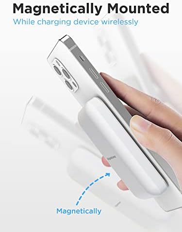 Gigastone 5000 m Ah Magnetic Wireless Power Bank – Ultimate Portable Charger with Type-C Fast Charging for i Phone 12/13/14/15 – Effortless Magnetic Alignment and Lightweight Design for On-the-Go Charging Solutions