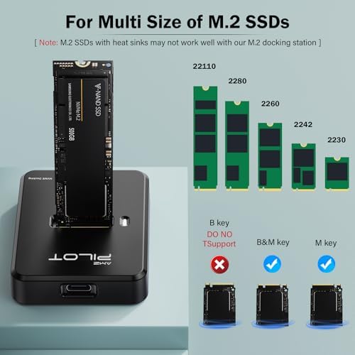 Ultra-Fast M.2 NVMe & SATA to USB-C Docking Station with RGB Lighting – Versatile SSD Reader for M Key & B+M Key Drives, Compatible with 22110, 2280, 2260, 2242, 2230 Sizes – Ideal for Professionals Seeking Quick Data Transfer and Stylish Storage Solutions