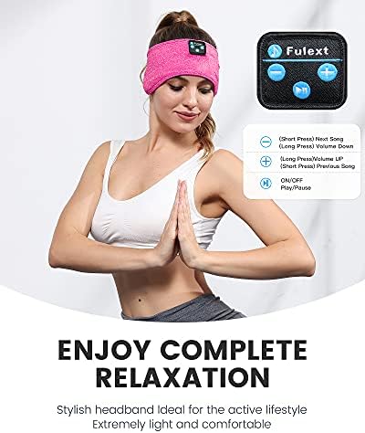 Fulext Bluetooth Sleep Headphones Headband – Ultimate Comfort for Side Sleepers, Thin HD Stereo Sound Quality – Ideal for Insomnia Relief and Travel Convenience – Perfect Gift for Men and Women – Enhanced Compatibility, Long-Lasting Battery Life for All Night Relaxation