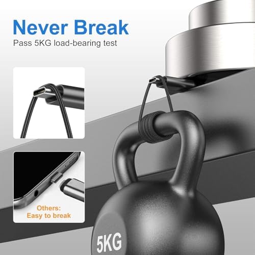 Premium 10 FT Braided USB Type-C Cable 5-Pack – High-Speed 3 A Fast Charging for Samsung Galaxy S10/S9/S8 Plus, Note 10/9/8, LG V50/V40/G8/G7 – Durable and Flexible Charge & Data Transfer Solution – Essential Accessory for Home, Office, and Travel