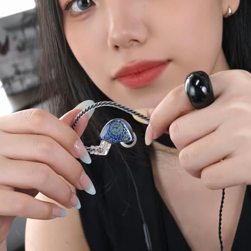 FAAEAL TANGZU Wan’er S.G Hi-Fi Earbuds – Premium Audiophile In-Ear Monitors Featuring 10 mm Dynamic Drivers for Enhanced Audio Clarity, Ergonomic Comfort Fit, Detachable 2-Pin Cable for Customization, Stylish Mixed Color Design, and Integrated Microphone for Effortless Hands-Free Calls and Versatile Listening Experiences