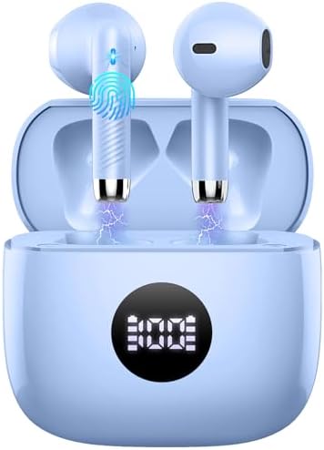 Revolutionary Bluetooth 5.4 Wireless Earbuds with Superior Noise Cancellation – 40-Hour Playtime, IP7 Waterproof for All-Weather Adventures – Dynamic Stereo Bass for Unmatched Audio Experience on Android & i OS Devices