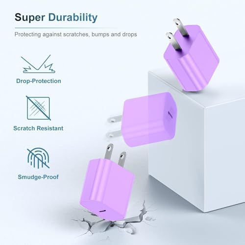 20 W USB-C Fast Charger for i Phone 16/15 Series & i Pad – 6 ft Type C to C Cable, High-Speed Wall Adapter for Optimal Performance, Compact & Durable Power Solution for Apple Devices – Experience Rapid Charging Anywhere