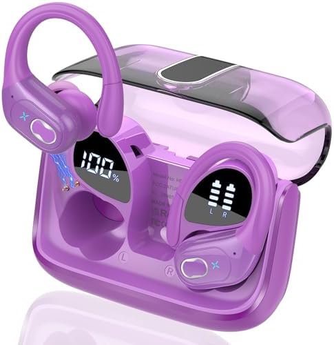 Ultimate Bluetooth 5.4 Wireless Earbuds with 75-Hour Playtime – Ergonomic Deep Bass Sport Headphones with IPX7 Waterproof Rating for Active Lifestyles, Advanced ENC Noise Cancelling Mic for Superior Call Clarity – Ideal for Fitness and Outdoor Activities