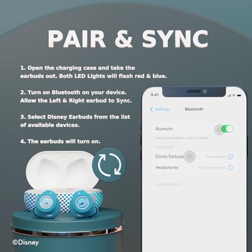 Lilo and Stitch Bluetooth Earbuds – 30-Hour Battery Life, Superior Audio Clarity, Comfort-Driven Ergonomic Design – Ideal Disney-Themed Gifts for Avid Fans and Collectors, Universal Device Compatibility for Effortless Connectivity