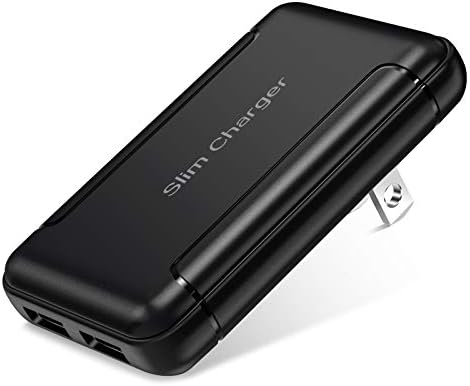 Ultra-Slim OKRAY Dual USB Wall Charger with Foldable Plug – 5 V/3 A Fast Charging Block for i Phone 13, 12, 11, XR, XS & Samsung Galaxy S23, A35 – Travel-Friendly Dual Port Phone Adapter for Maximum Efficiency and Compatibility