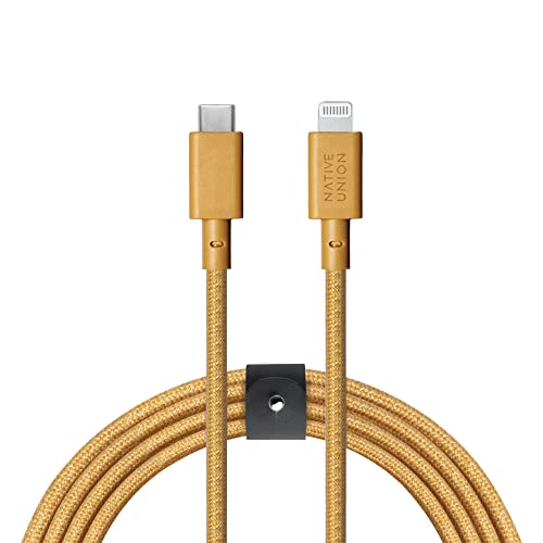Revamp Your Charging Routine with Native Union 10 ft USB-C to Lightning Belt Cable – Ultra-Durable MFi Certified Cable for i Phone 14 Series & All Lightning Devices – Fast Charging & Data Transfer in Stylish Cosmos Finish for Enhanced Mobility and Performance