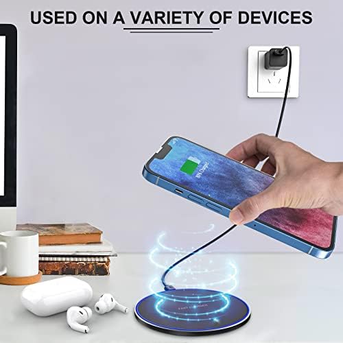 Ultra-Fast 10 W Wireless Charging Pad – Premium Multi-Device Charger for i Phone 14/13/12/11, Samsung Galaxy, Air Pods, and Huawei Mate – Sleek Anti-Slip Design with Safety Features for Home or Office Use