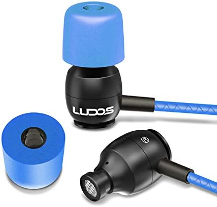 LUDOS Clamor Wired Earbuds – Premium Noise-Isolating In-Ear Headphones with Memory Foam Tips, Built-in Microphone, 5-Year Warranty – Perfect for i Phone and Samsung Users, Ideal for Students and Small Ears in Stylish Pink – Ultimate Sound Quality and Comfort for Everyday Use