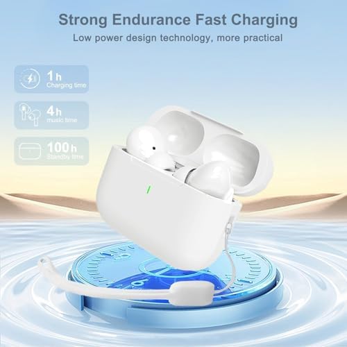 Premium Waterproof Bluetooth 5.0 Wireless Earbuds – Superior High-Fidelity Audio, Touch Control for Effortless Use, Built-In Microphone for Crystal Clear Calls – Perfect for Active Lifestyles and Seamless Compatibility with Android, Samsung, and Apple Devices