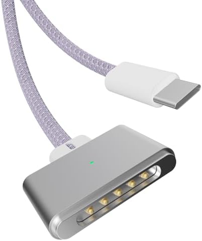 USB-C to Magnetic 3 Cable Compatible with Magsafe Charging Cable for 14” 16” MacBook Pro 2024 M3 Pro & Max, MacBook Air 2022 M2, MacBook Pro 2023 M2 Pro & Max – 6.6ft Black – Enhanced Compatibility and Speed