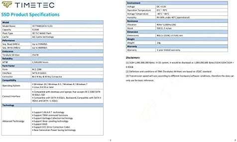 Timetec 256 GB M.2 2280 SATA III SSD – Lightning-Fast 550 MB/s Read Speeds with 3 D NAND Tech – Elevate Your Desktop & Laptop Performance – Ideal Upgrade for Gamers & Creators – Unmatched Reliability & Speed!