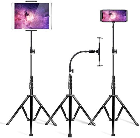 Ultimate Heavy-Duty Aluminum i Pad Tripod Stand with 72” Gooseneck – Versatile Universal Tablet Holder for Pro, Mini, Air & 4.7-12.9″ Devices – Ideal for Professional Presentations, Streaming, and Hands-Free Viewing