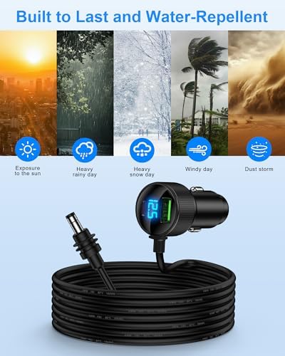 Starlink Mini Car Adapter – Dual-Port Waterproof Fast Charger with PD30 W & QC18 W, 10 FT 12 V DC Power Cable for Ultimate Compatibility in Cars, Trucks, Vans, and Yachts – Reliable Power On-the-Go