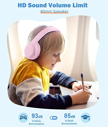 Premium Kids Over-Ear Headphones with Built-In Microphone – Safe Volume Control, Lightweight Dark Green Design for Online Learning & Travel, HD Sound Quality, Collaborative Audio Sharing Feature for Enhanced Learning Experiences