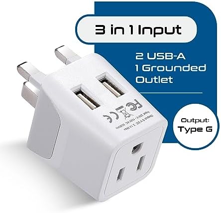 Compact Dual USB Travel Adapter for Effortless Charging in Australia, New Zealand, and China – Essential Type I Plug for Phones, Tablets, and Cameras – Quick Charge Capability with Universal Compatibility for Hassle-Free Global Adventures