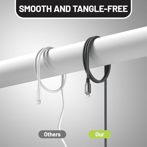 Premium 6 FT USB to Lightning Cable – MFi Certified Silicone Charger for i Phone and i Pad – Fast Charging and Enhanced Durability for i Phone 14/13/12/11 Pro/Max, i Pad Air/Mini/Pro, Air Pods, Beats X – Versatile Charging Solution for Home, Car, and Office