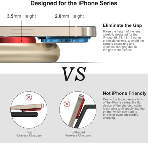 Sleek 3-in-1 Magnetic Charging Station for Apple Devices – Fast Mag-Safe Wireless Charger Stand for i Phone 16/15/14/13/12, Apple Watch, and Air Pods – Elegant Golden Design with Enhanced Compatibility and Safety Features