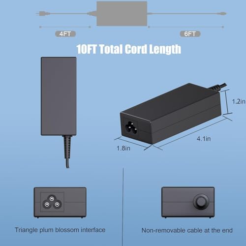 Efficient 65 W USB-C Power Adapter for HP Elite Book & Chromebook – Ultra-Fast Charging, Lightweight, and Safety-Enhanced for Seamless Mobility and Dependable Performance