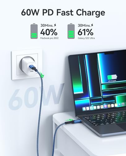 NIMASO Ultimate USB C to C Cable 4 Pack – Versatile Charging Solutions with 10 ft, 6.6 ft, 3.3 ft, and 1 ft Lengths for i Phone 15, i Pad Pro, Mac Book, Samsung Galaxy S23, and Nintendo Switch – Fast Charging & High-Speed Data Transfer for Seamless Device Connectivity