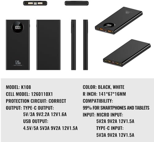 Ultra-Fast Charging 20000 m Ah Portable Power Bank | PD 20 W Quick Charge with Stylish LCD Display | Universal Compatibility for i Phone 16/15/14/13 Pro, Samsung Galaxy, Google Pixel & More | Sleek Mirror Finish for Scratch Resistance | Lightweight, Airline-Friendly Design for Travel | Charge Up to 3 Devices Simultaneously with Multiple Outputs | High-Brightness LED Indicator for Battery Status | Perfect for On-the-Go Power Needs and Daily Use