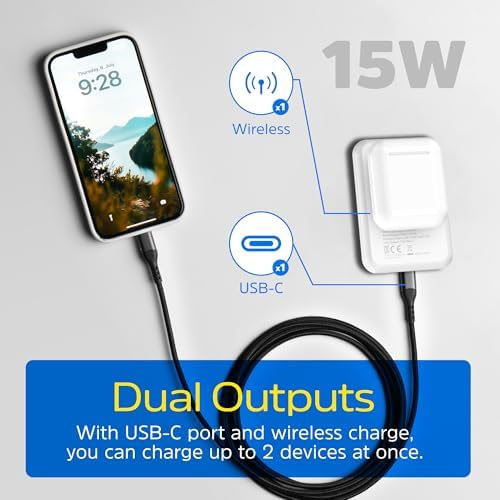 Energizer 5000 m Ah Magnetic Wireless Power Bank for i Phone 16/15/14/13/12 Pro Series – Fast 15 W USB-C Charging, Compact, and Tangle-Free Design for Ultimate Portability and Convenience