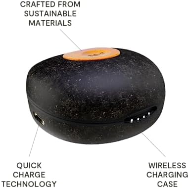 House of Marley Champion 2 True Wireless Earbuds – Eco-Friendly Bluetooth Earbuds with 35 Hours Playtime, Built-in Microphone, and Sustainable Materials in Cream – Perfect for Music Lovers and Environmentally Conscious Consumers