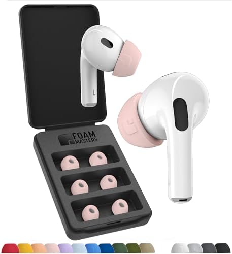 Transform Your Air Pods Pro with Foam Masters Ultra-Premium Memory Foam Ear Tips | 3 Pairs in Black Magic Ver 6.0 | Unmatched Comfort & Secure Fit | Advanced Noise Cancellation for Enhanced Audio | Replacement Ear Buds S/M/L for Tailored Listening Experience | Elevate Your Sound Quality and Enjoy All-Day Wearability with Ergonomic Design