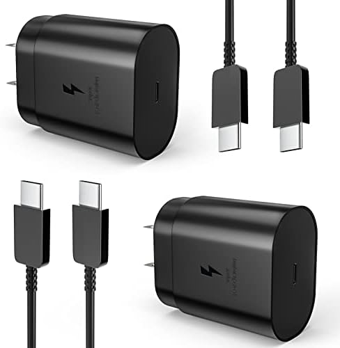 Ultra-Fast 25 W USB-C Charger Duo for Samsung Galaxy S21 Ultra & S10 – High-Speed Type C Charging Adapter with Enhanced Compatibility for Android Devices – Portable & Safe Power Solution for On-the-Go Charging