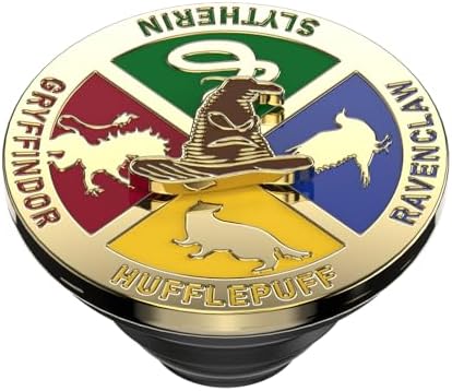 Enamel Spinner Sorting Hat Pop Socket: Stylish Phone Grip with Kickstand for Enhanced One-Handed Use and Maximum Compatibility, Ideal for i Phone, Samsung, and More – Quick Swap Top Design for Personalized Style and Effortless Wireless Charging