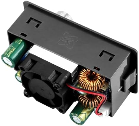 QWORK High-Efficiency Digital Voltage Regulator – Versatile 0.6-36 V Adjustable Buck Boost Converter with 5 A Output for Precision Power Management and Real-Time Monitoring