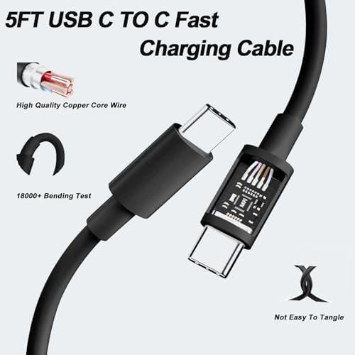 30 W USB-C Fast Charger for Motorola Edge & Razr – Rapid Power Delivery with 5 FT Cable – Essential Charging Solution for 2021-2024 Smartphones – Compact, Durable, and Safe for Everyday Use