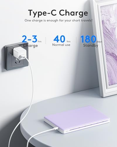 Samsers Portable Foldable Bluetooth Keyboard – Ultra Slim Wireless Keyboard with Stand for i OS, Android & Windows Devices – Rechargeable Multi-Device Travel Keyboard for Effortless Typing on the Go – Sleek Black Design