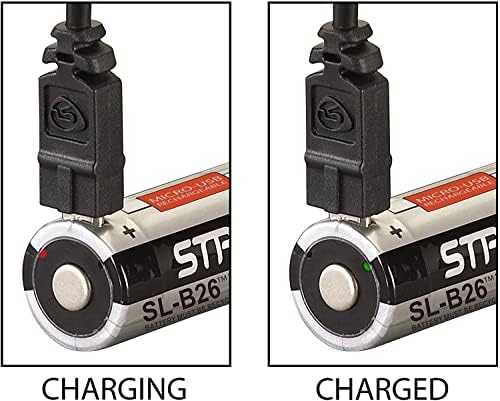 Streamlight 22104 SL-B26 USB Rechargeable Lithium Ion Battery Pack for X Series Dual Fuel Flashlights – 2600 m Ah Power, Extended Runtime, Eco-Friendly Convenience, 2-Pack Solution for Ultimate Reliability