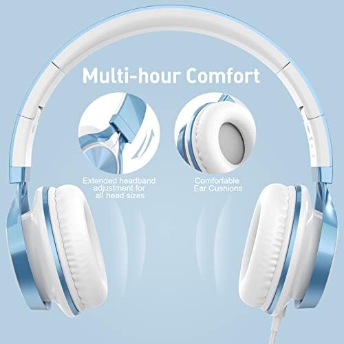 Elevate Your Listening Experience with AILIHEN MS300 Lightweight Foldable Purple Headphones – Stylish On-Ear Design for Exceptional Sound Clarity and Comfort – Perfect Wired Headphones for Students, Teens, and Young Professionals with High-Quality Microphone for Seamless Communication on Chromebooks and Laptops – Ideal for School, Entertainment, and Casual Listening