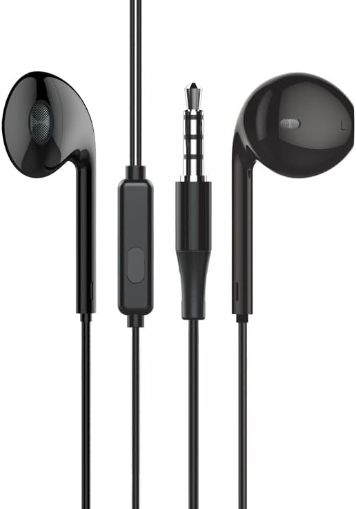 Corsseagle Premium Wired Earbuds: Unmatched In-Ear Headphones with Crystal Clear Audio, Ergonomic Custom Fit (S/M/L), Universal 3.5 mm Jack for Music Lovers and Professionals on the Go
