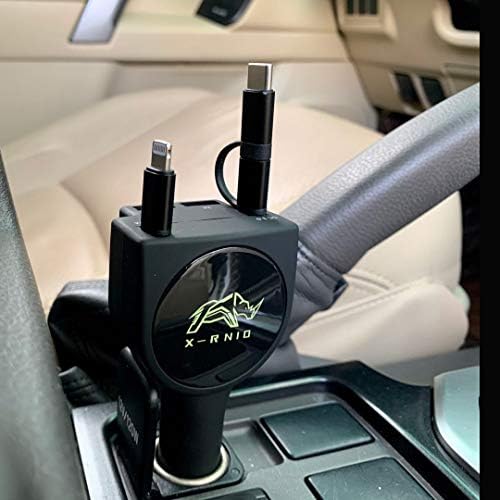 Effortless Charging on the Go: Advanced Retractable Car Charger with Dual USB Ports, Fast 3.1 A Power, and 3 ft Tangle-Free Cables for i Phone & Android Devices – Ultimate Car Accessory for Seamless Connectivity and Safety