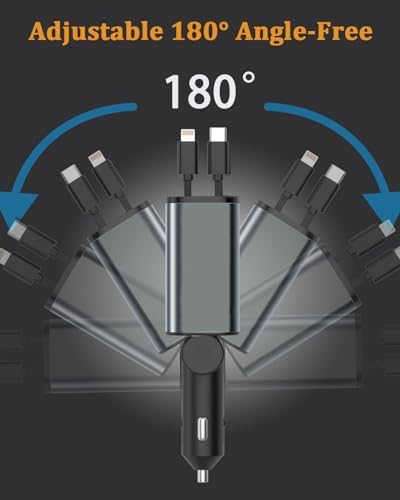 i Phone 14 Dual Port Fast USB C Car Charger | Apple MFi Certified 38 W Quick Charge Adapter with 2 Lightning Cables | Sleek Metal Design for Optimal Durability and Compatibility with i Phone 14, 13 Pro Max, Mini, 12, 11 & Air Pods | Reliable On-the-Go Power Solution for Busy Lifestyles