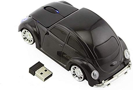VW Beetle Wireless Sports Car Mouse – Fun & Functional 2.4 GHz Optical Mouse for Computers & Laptops, Ergonomic Design with LED Light, Glossy Finish, Perfect for Home & Office Use