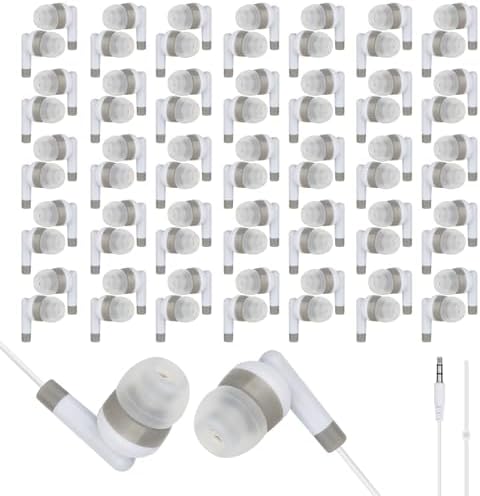 Vibrant 60-Pack Kids Earbuds – Durable Wired Earphones for Classroom Learning – Lightweight 3.5 mm Student Headphones Compatible with PCs, Chromebooks & Laptops – Colorful Design to Engage Young Minds – Ideal for Daily Educational Use