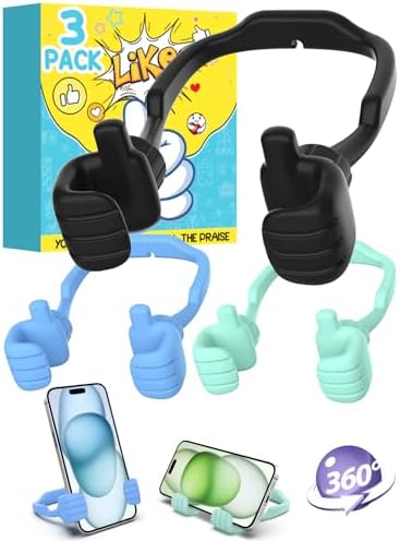 Cell Phone Holder Thumbs Up Lazy Phone Stand: 3 Pack Graduation Gifts for Teen Boys Him Kids 2025 Phone Stand for Desk Back to School Supplies Gifts for Men Birthday Funny Cool Gadgets Stuff Ideas – Enhanced Compatibility and Speed