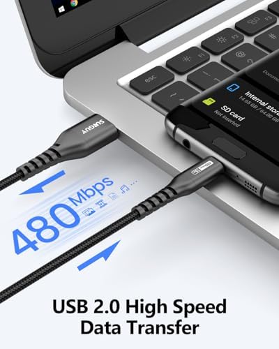 Ultra-Durable 10 FT Micro USB Cable 3-Pack – Fast 18 W Charging & Data Sync for Samsung Galaxy, Android Devices & PS4 – Premium Nylon Braided for Enhanced Flexibility & Strength – Perfect for Home & Office Use