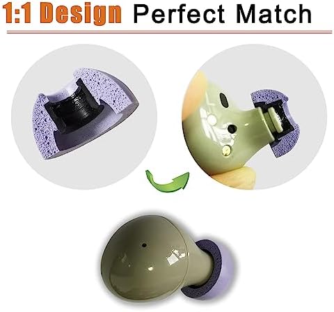 Ultimate Comfort Foam Ear Tips for Samsung Galaxy Buds 2 & Buds+Plus – Advanced Memory Foam Replacement Tips for Enhanced Sound Isolation & Fit – 3 Pairs in Elegant Black – Essential Upgrade for Audiophiles and Commuters