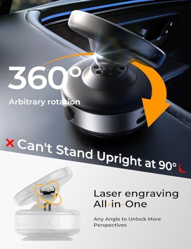 LISEN Mag Safe-Compatible Car Phone Holder – 360° Rotatable Suction Mount for Content Creators & Fitness Enthusiasts – Durable Carbon Fiber Design for Enhanced Stability & Versatility – Ideal for Hands-Free Navigation & Gym Use