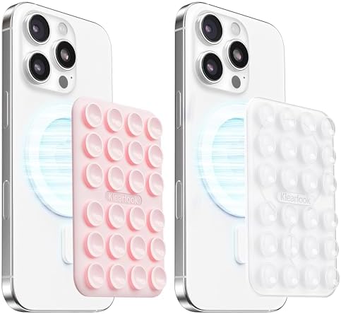 Klearlook Magnetic Suction Phone Mount Set – 4 Stylish Colors for Mag Safe Cases, Hands-Free Selfie Grip for Tik Tok & Content Creators, Lightweight & Portable, Secure Magnetic Attachment for Effortless Video Recording and Photography