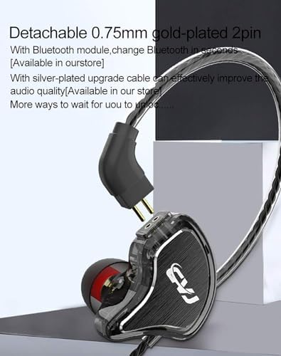 FEDAI CVJ CS8 Audiophile In-Ear Monitors – Hybrid Drivers with 3 BA & 1 Beryllium Dynamic Driver for Superior Sound Clarity – Detachable 2-Pin Cable IEMs in Elegant Blue (No Mic) – Ideal for Professionals and Music Lovers Seeking Unmatched Audio Experience